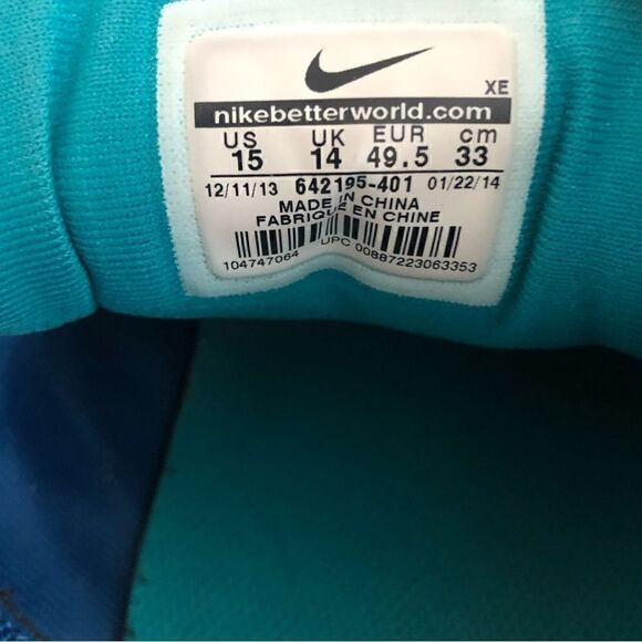 Nike Zoom Vomero 9 642195-401  Running Shoes  Blue Orange Men's Sz 15 - Picture 7 of 7